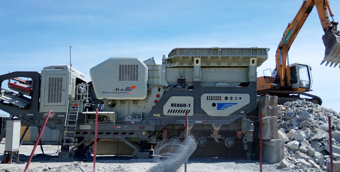 Mobile jaw crusher